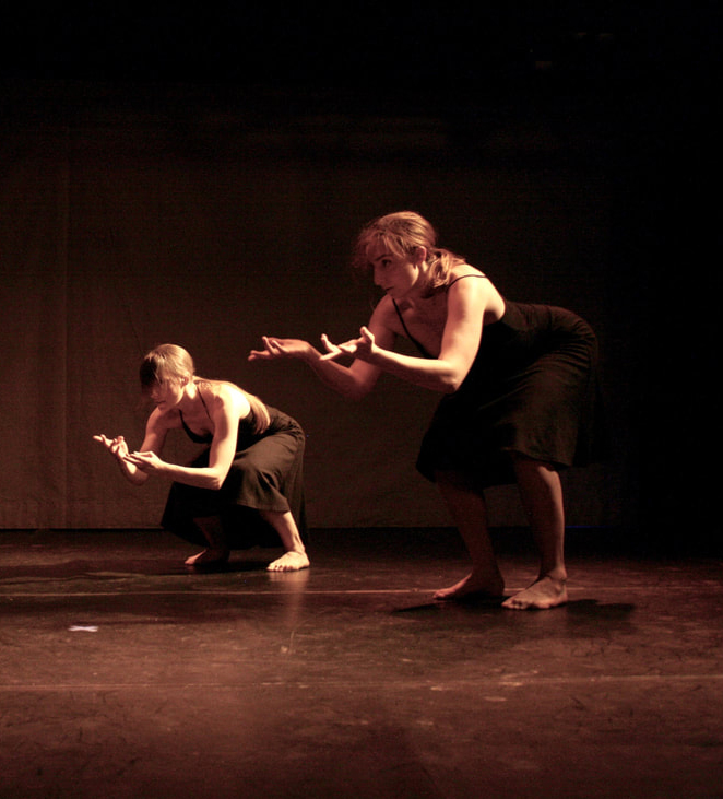 Katie Scopoci Drake and Amanda Blythe in Impressions.  Photo by Beth Elliot.